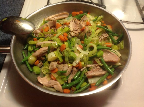 right before you add the rice